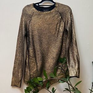 Romeo and Juliet Couture Gold Sweater